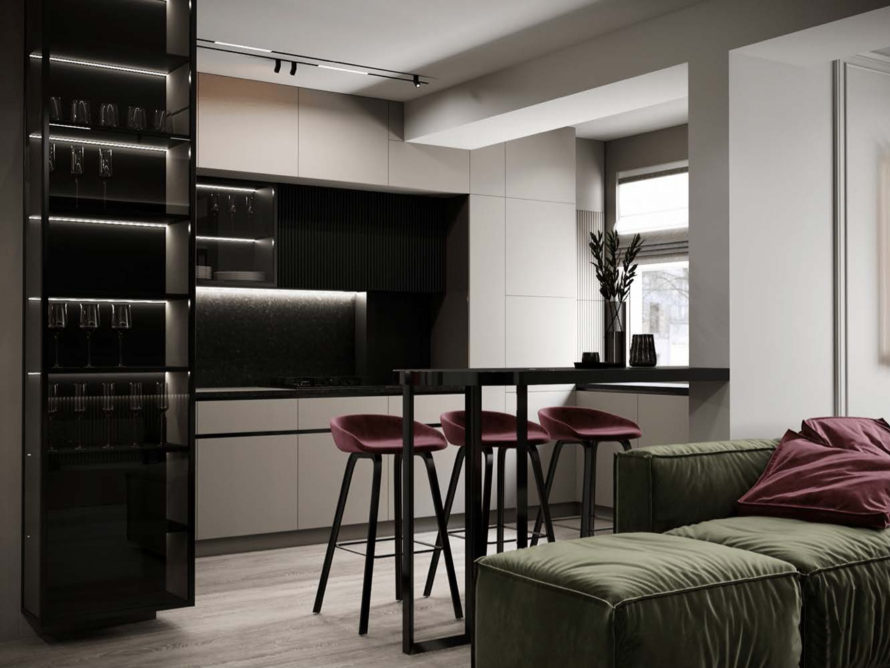  86平混搭公寓装修效果图