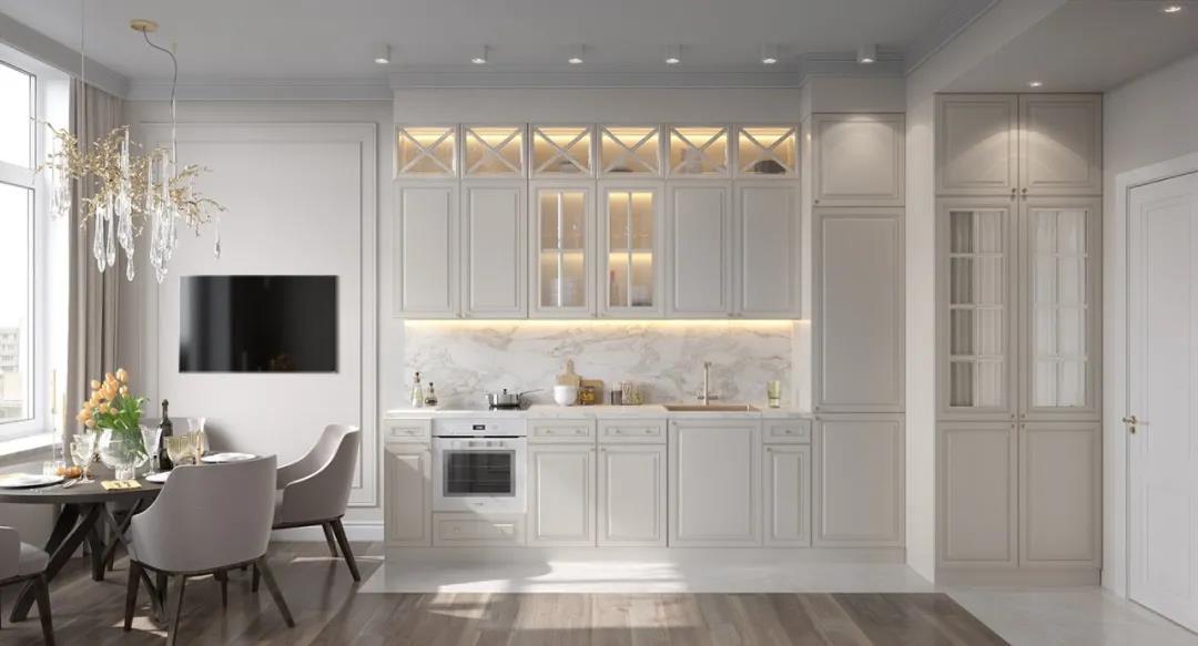 65㎡的新古典主义公寓装修效果图