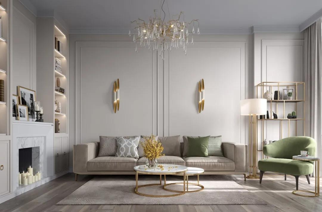 65㎡的新古典主义公寓装修效果图