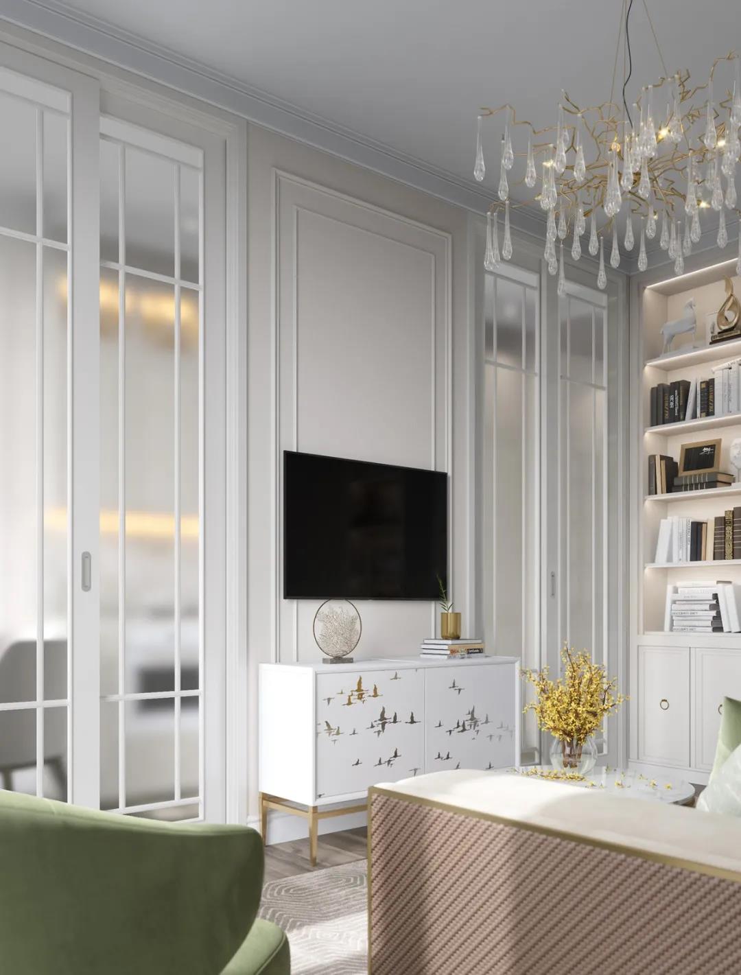 65㎡的新古典主义公寓装修效果图