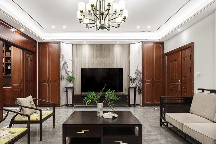 350㎡新中式复式住宅装修效果图