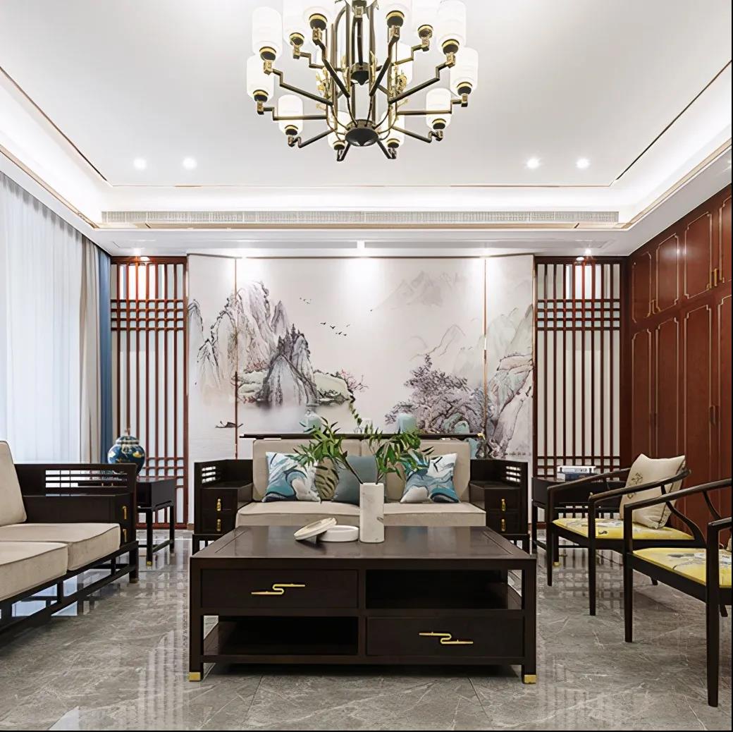 350㎡新中式复式住宅装修效果图