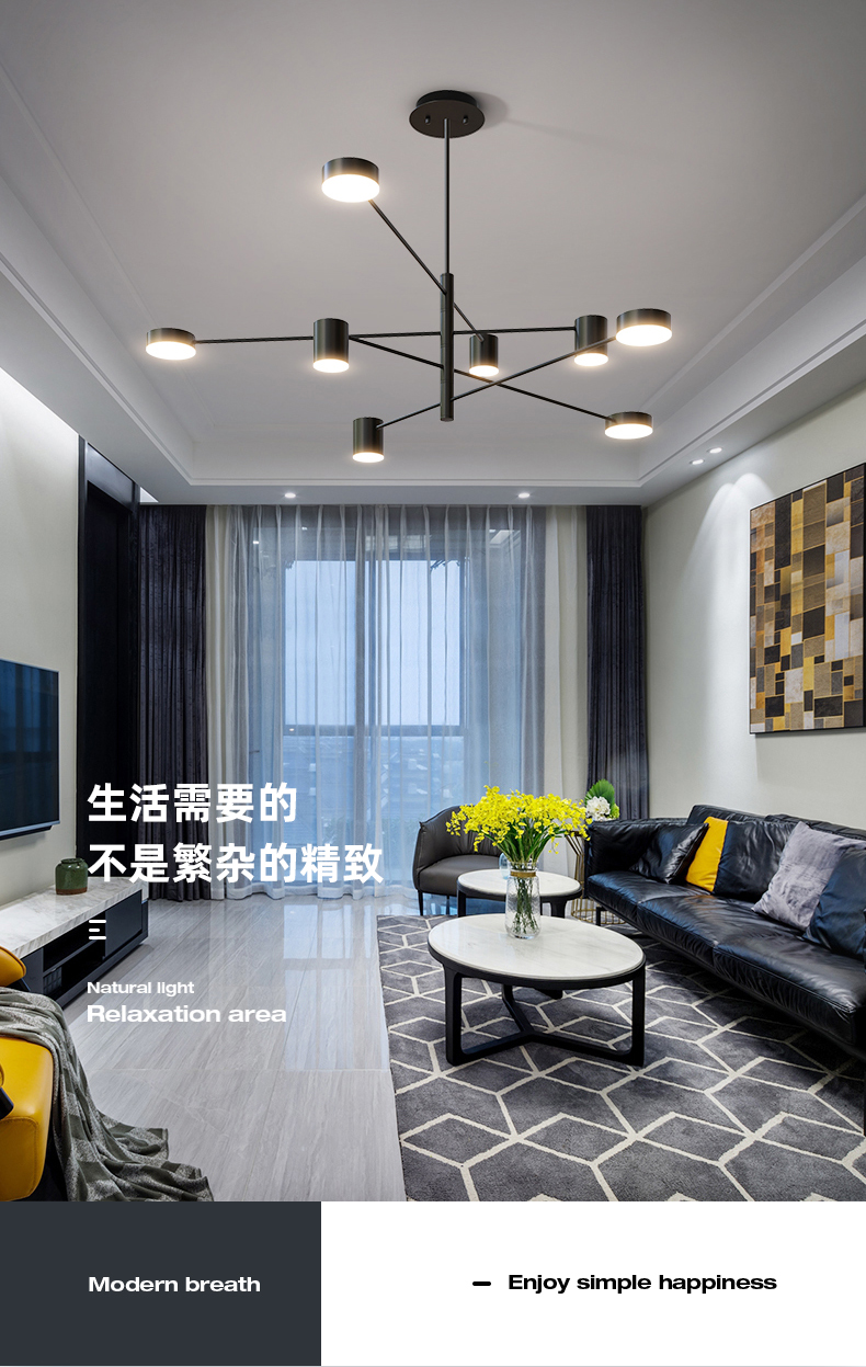 北欧灯具个性创意轻奢灯餐厅灯客厅吊灯