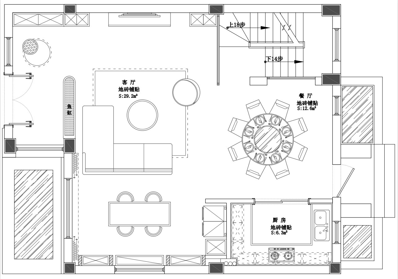 330平中式别墅装修效果图