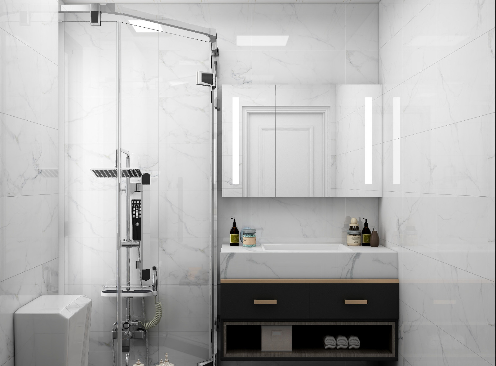 76平现代轻奢装修效果图