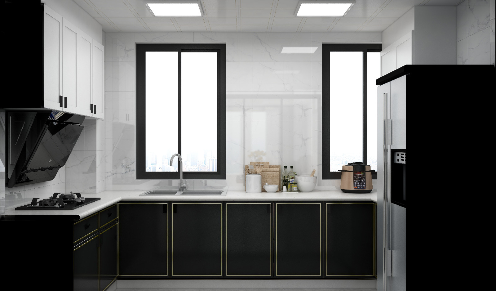 76平现代轻奢装修效果图