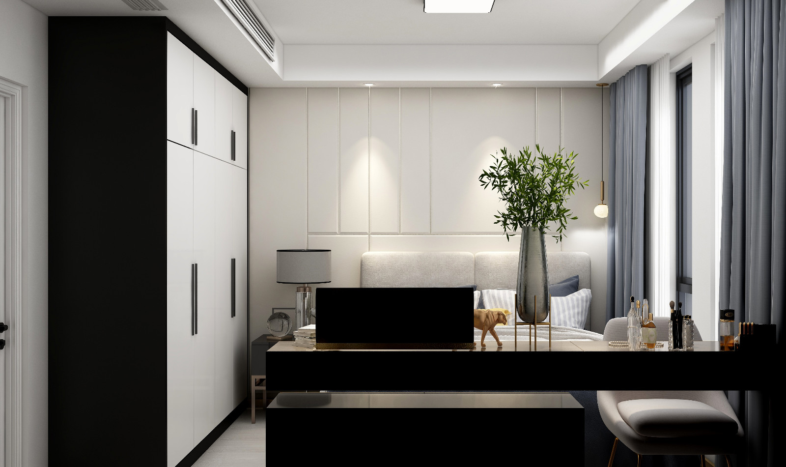 76平现代轻奢装修效果图