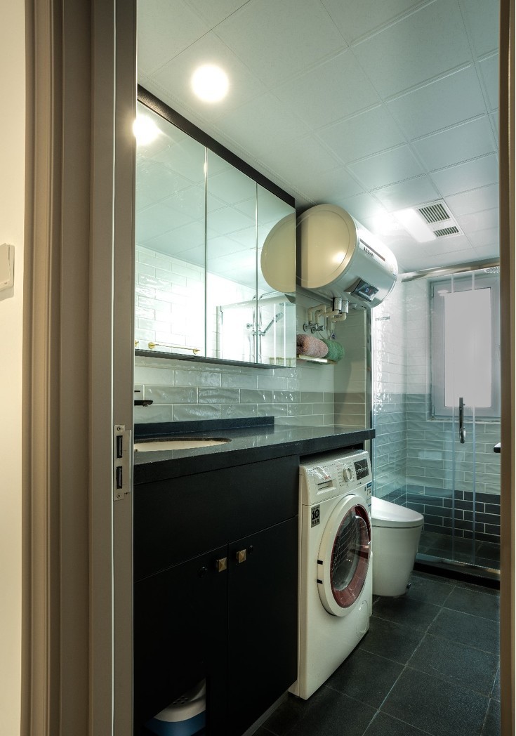 80平混搭二居效果图