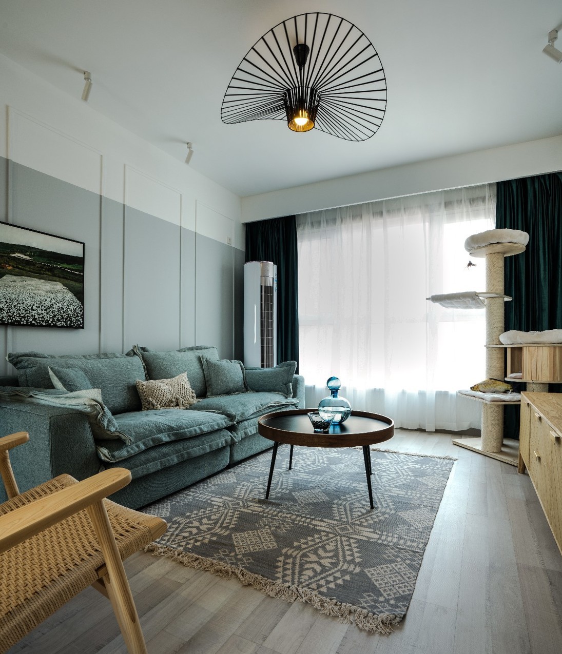 80平混搭二居效果图