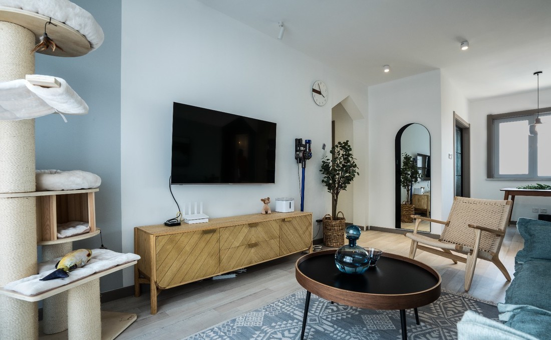 80平混搭二居效果图