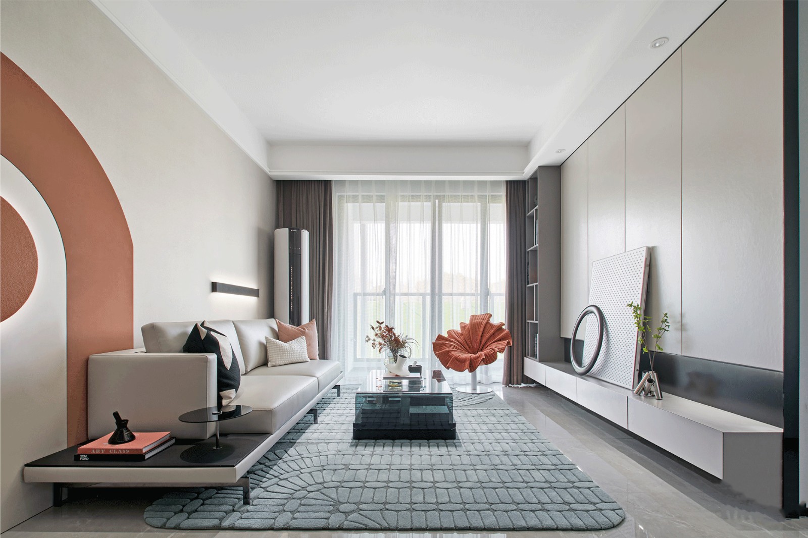 126平三居室现代简约装修案例