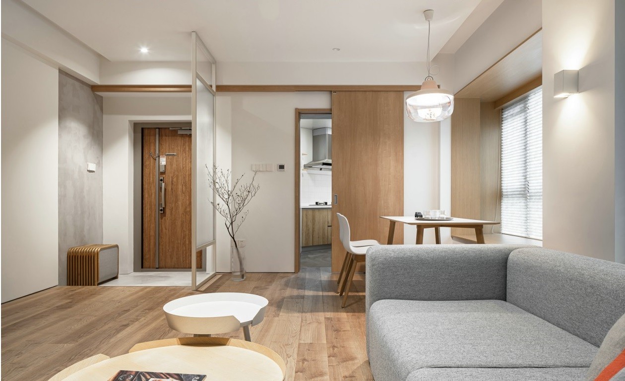 100平日式原木风装修案例