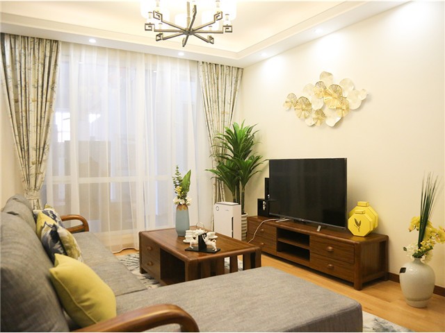 105平中式风格两居装修效果图