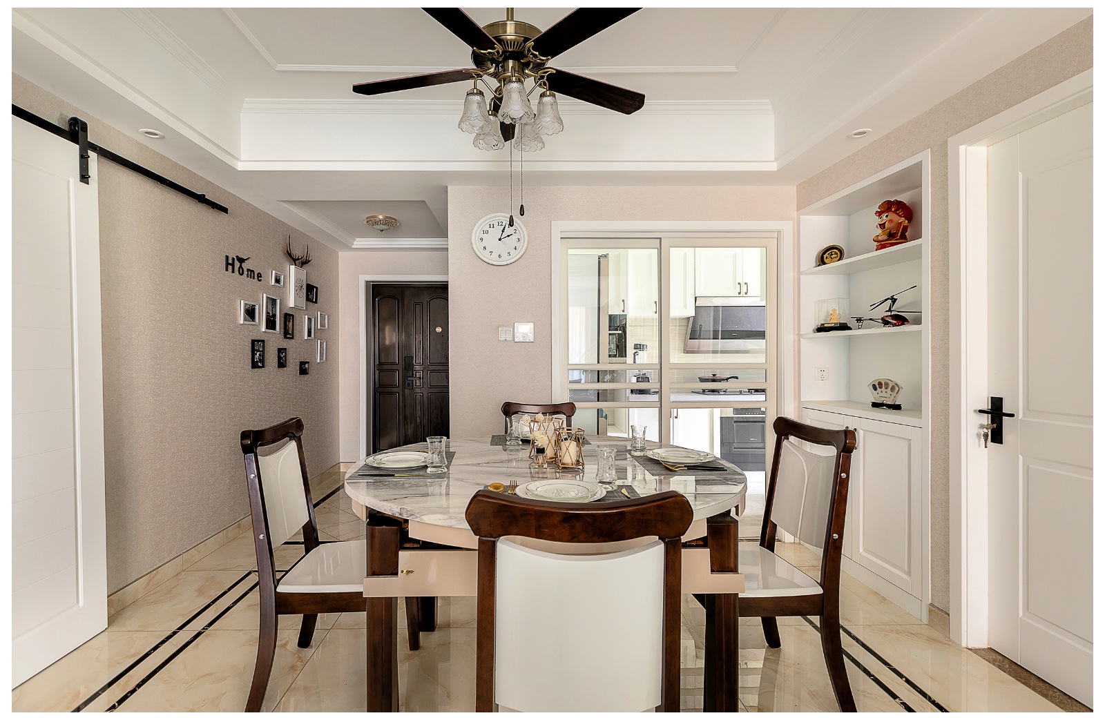 129平美式风装修效果图