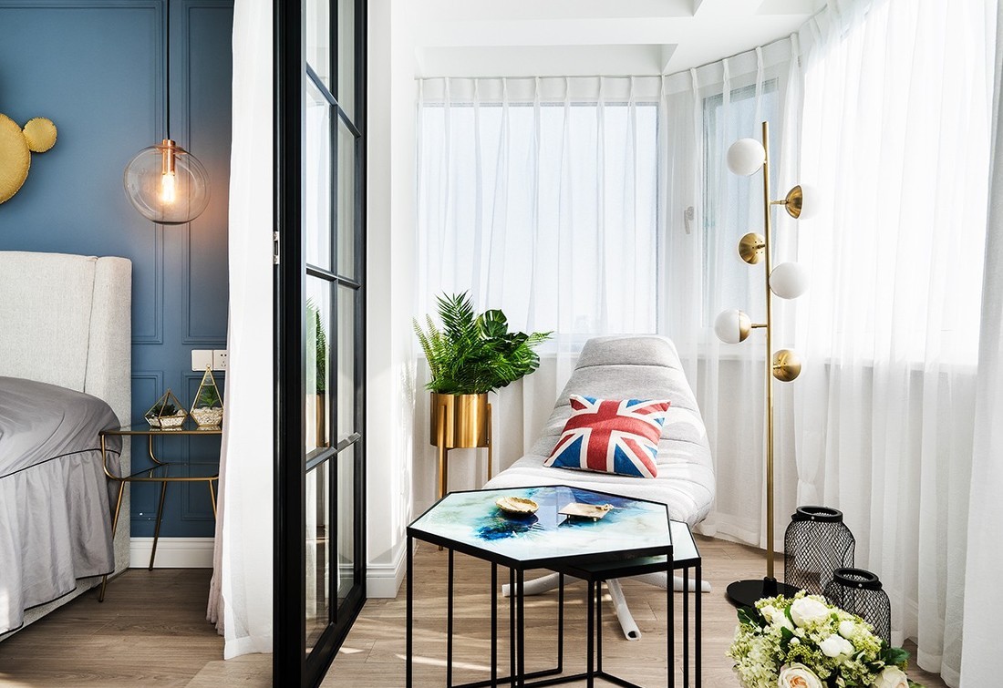 94平美式风格两居室