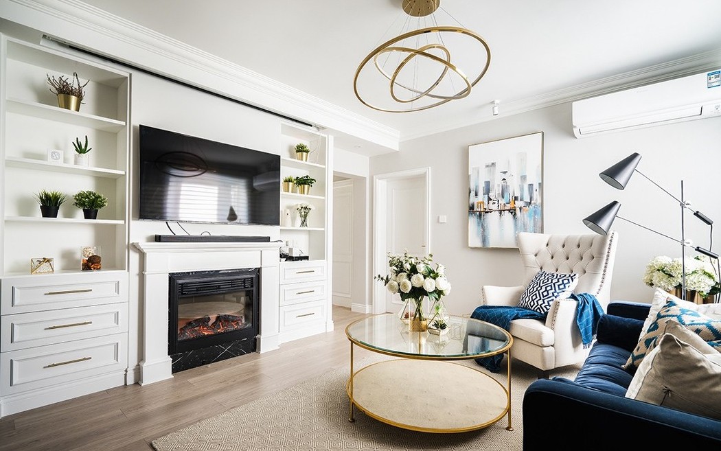 94平美式风格两居室