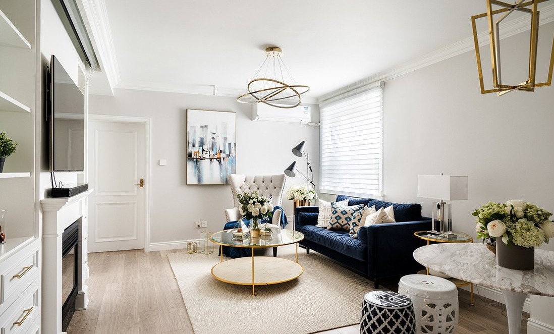 94平美式风格两居室