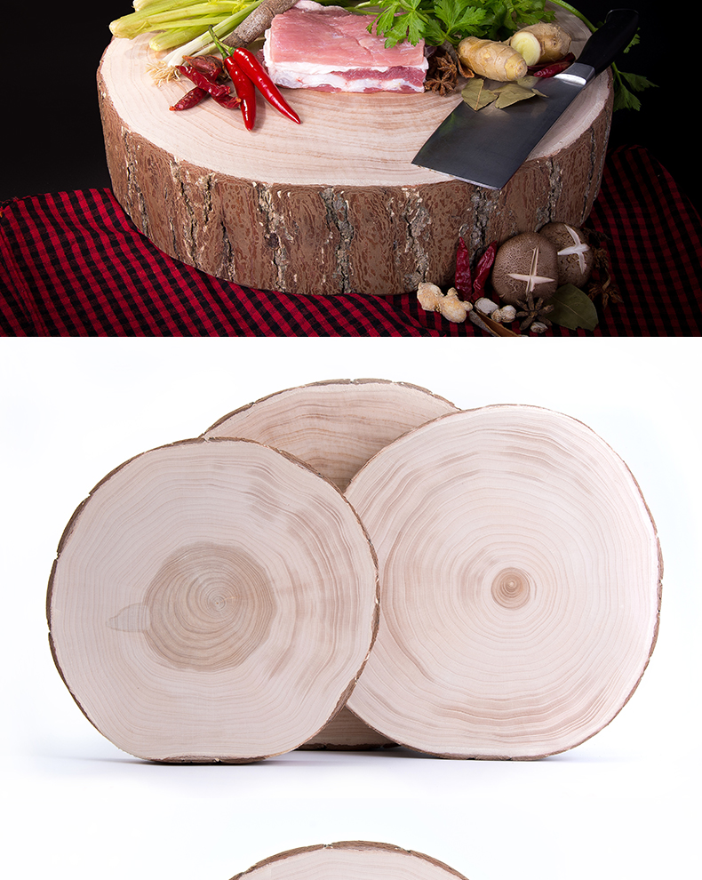 实木圆形防霉不发霉加厚厨房占板 