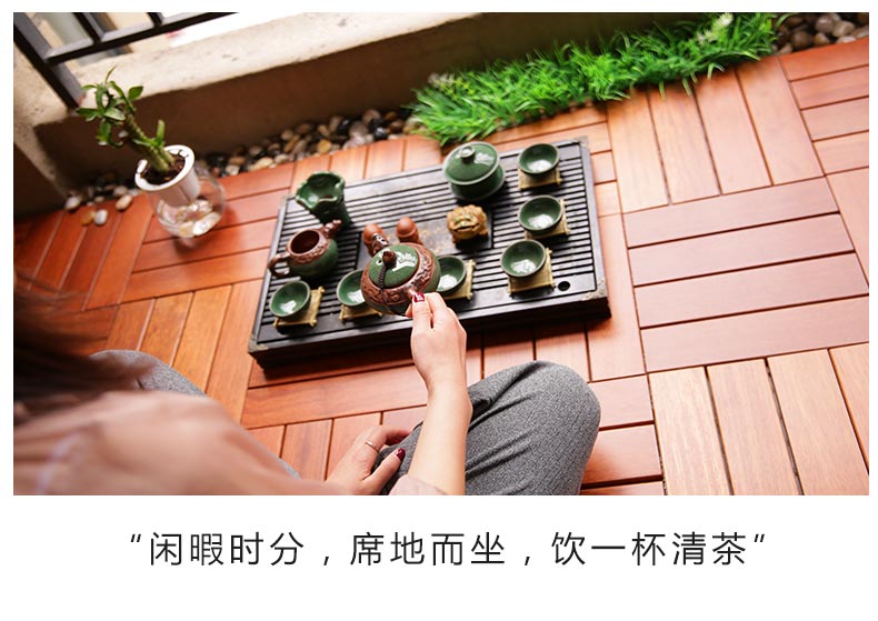 室外阳台防腐木碳化实木拆卸地板