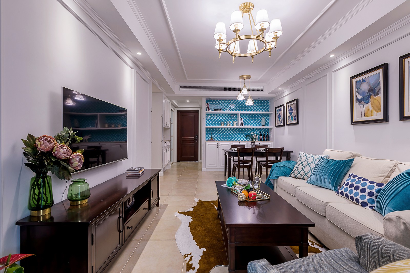 89平美式风格装修效果