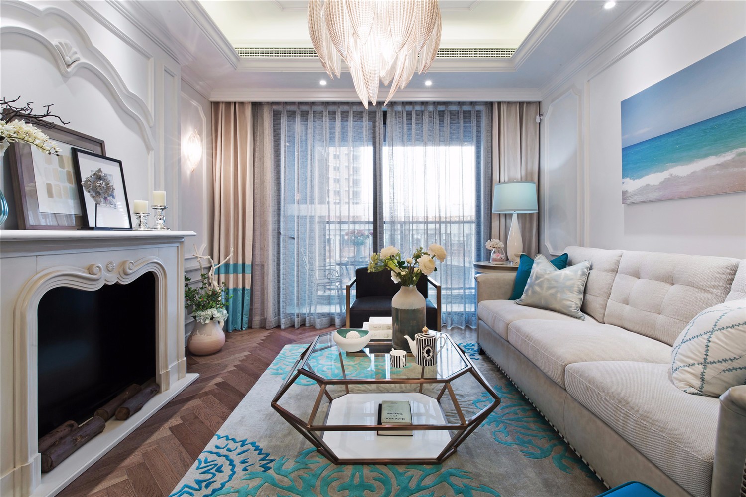 90平美式风格装修效果