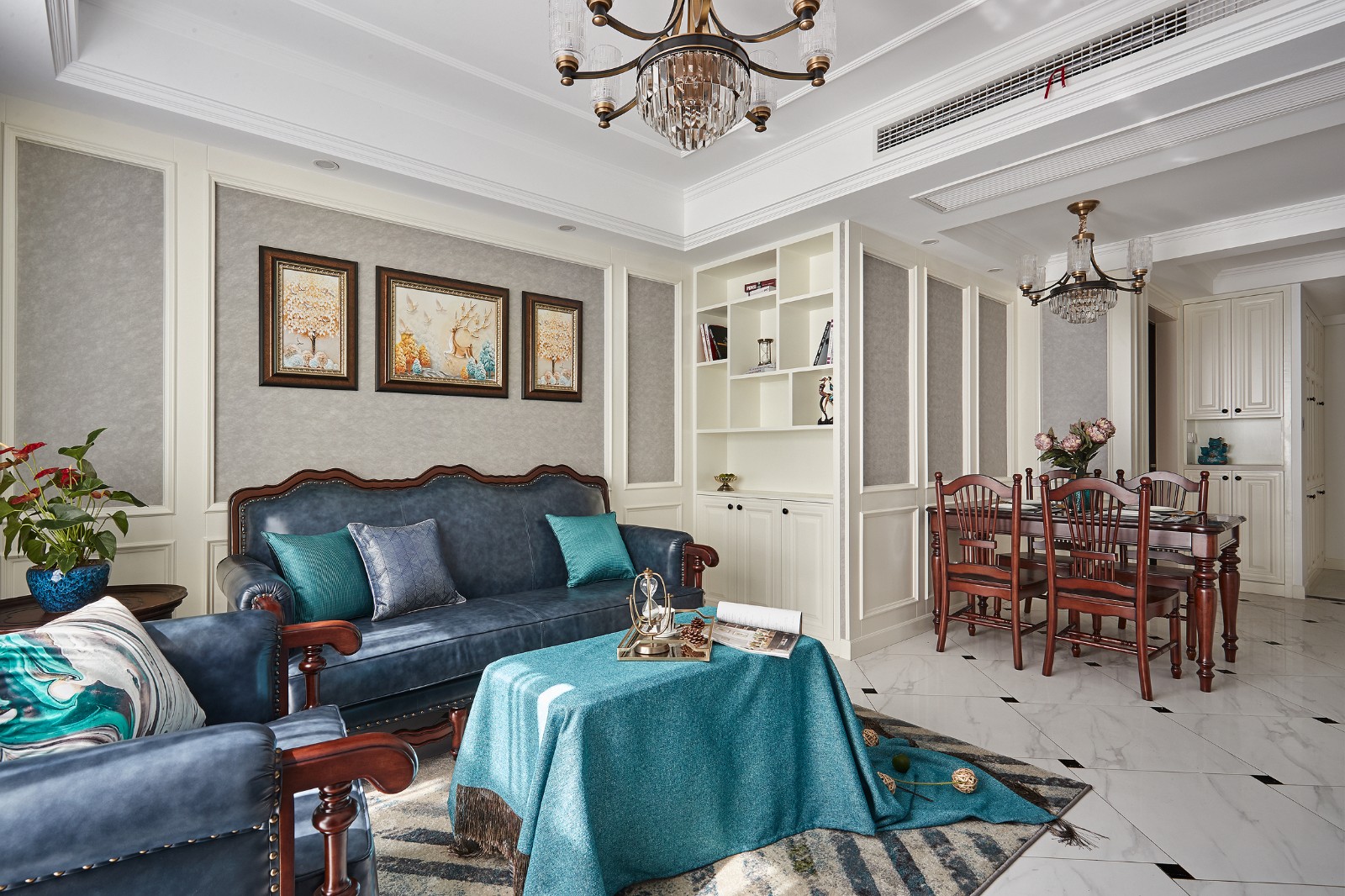 89平美式风格装修效果