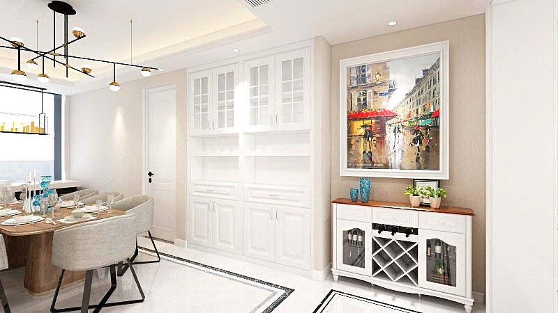 128平美式风格装修效果