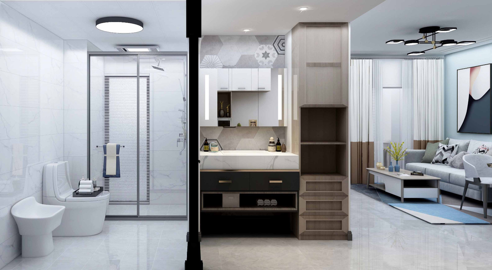 60平现代风格装修效果