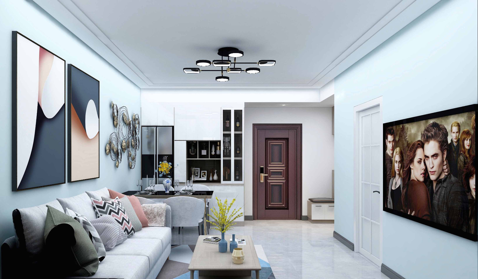 60平现代风格装修效果