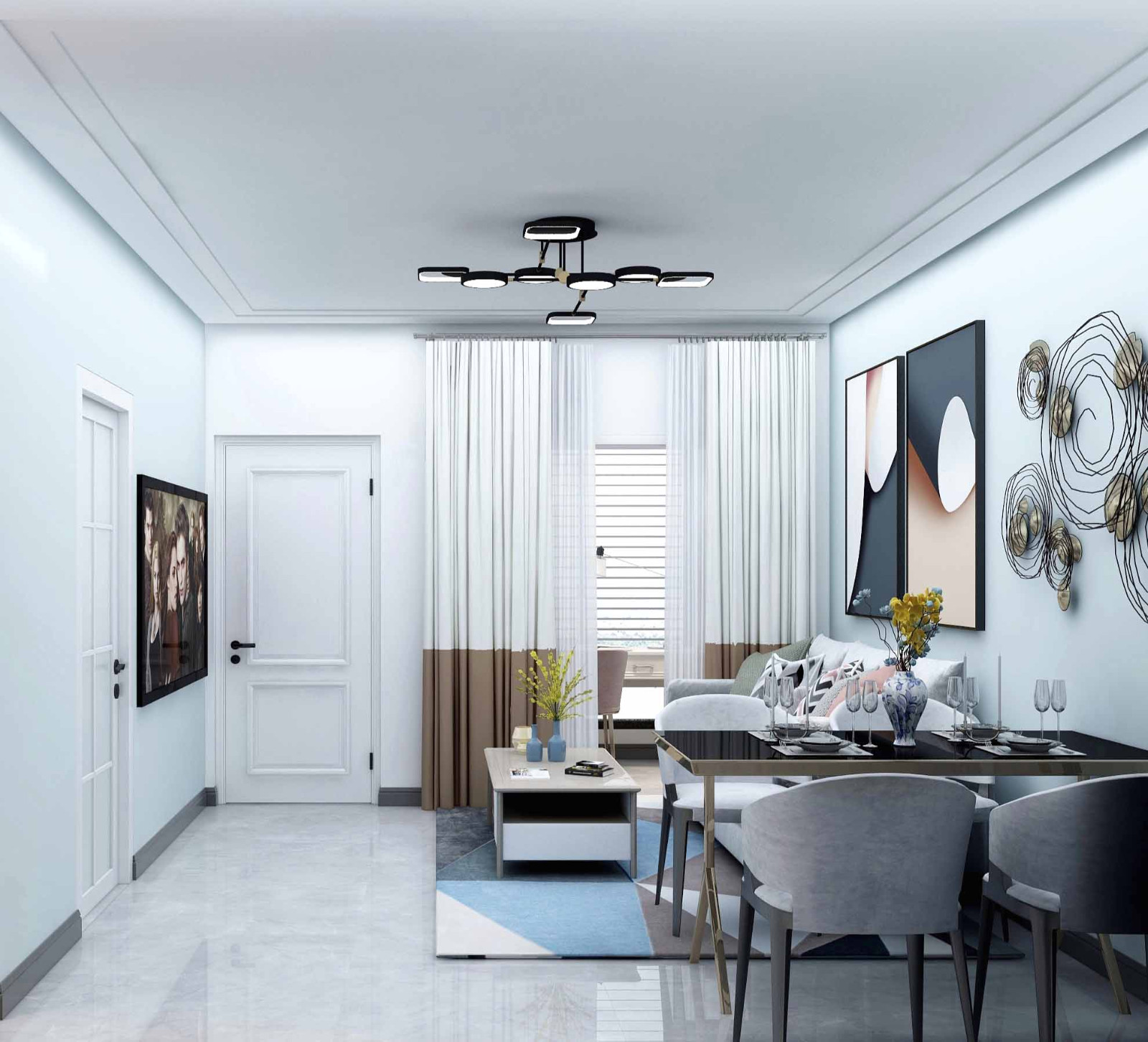 60平现代风格装修效果