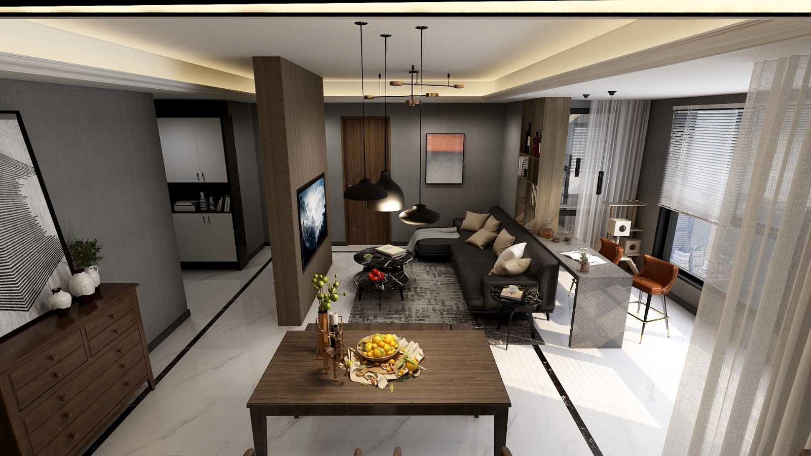 125平现代风格装修效果