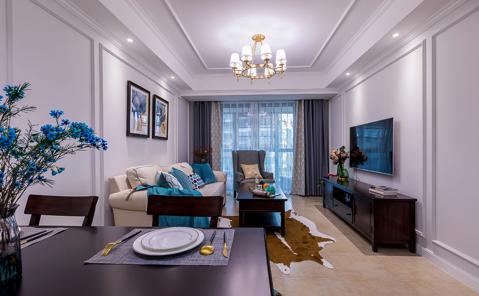 89平美式风格装修效果