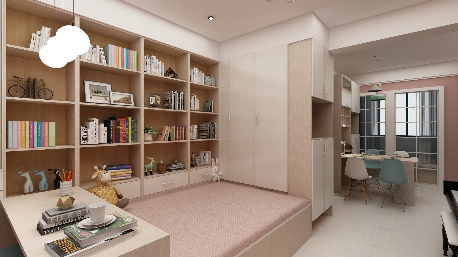 65平混搭风格装修效果