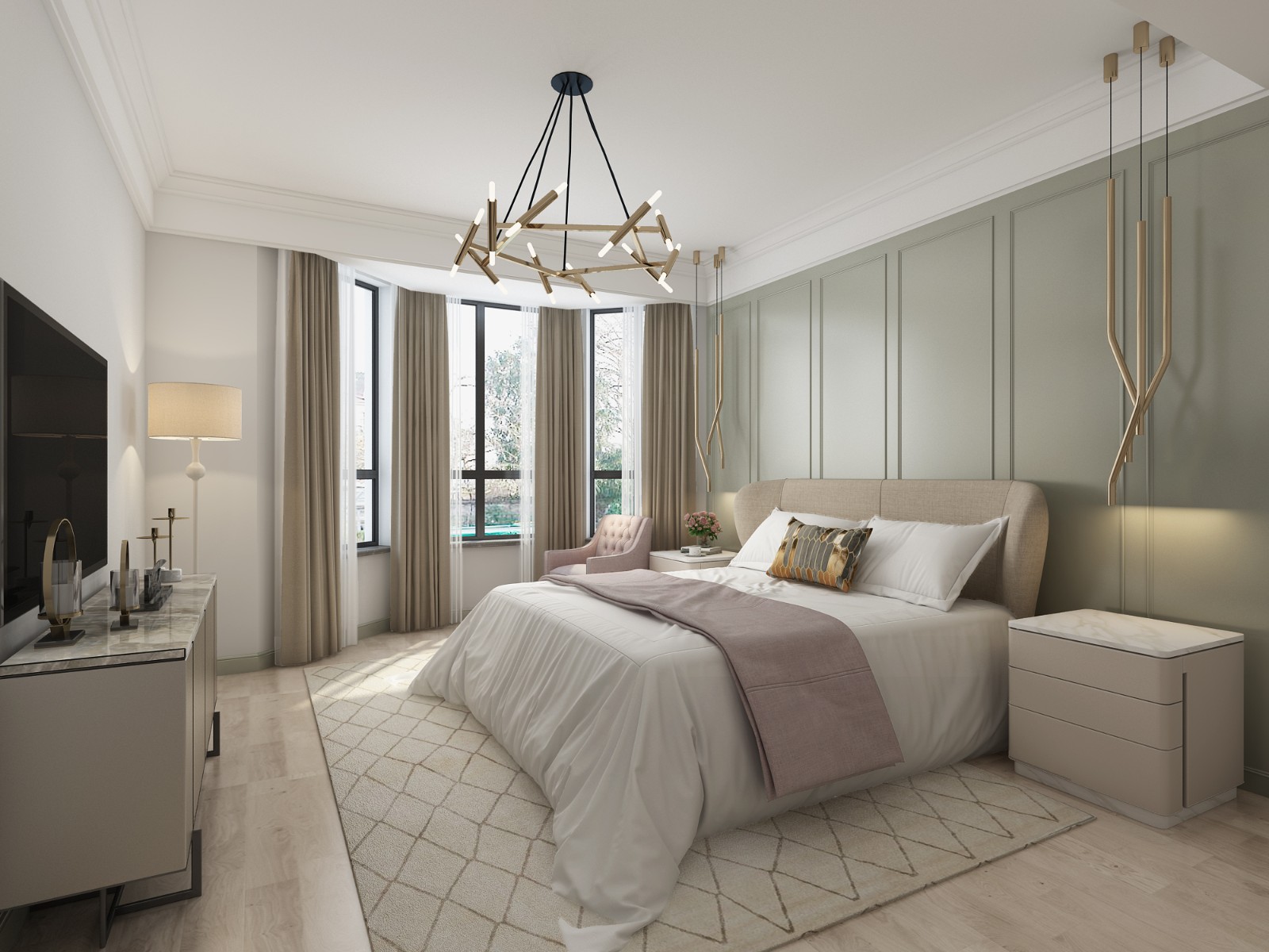 160平现代风格装修案例