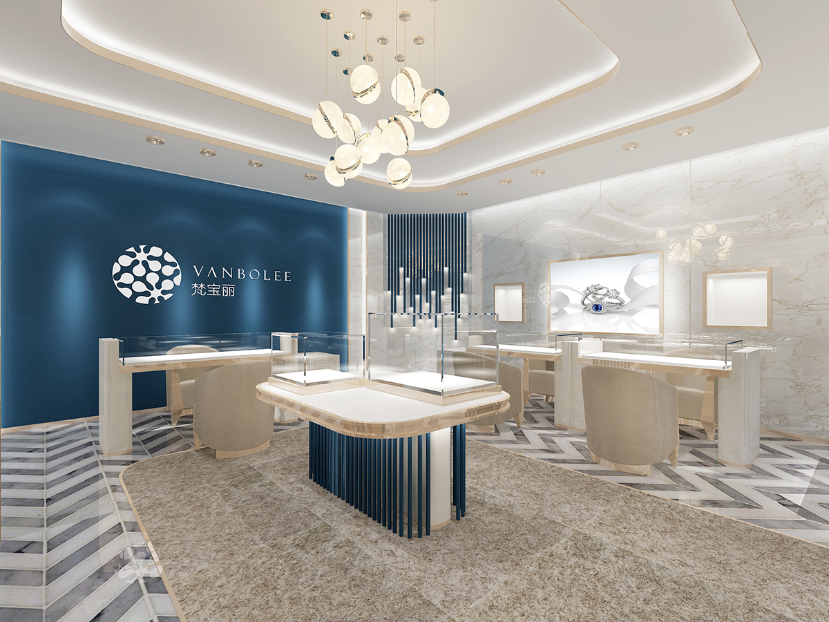 深圳梵宝丽高级钻石展厅SI形象空间设计