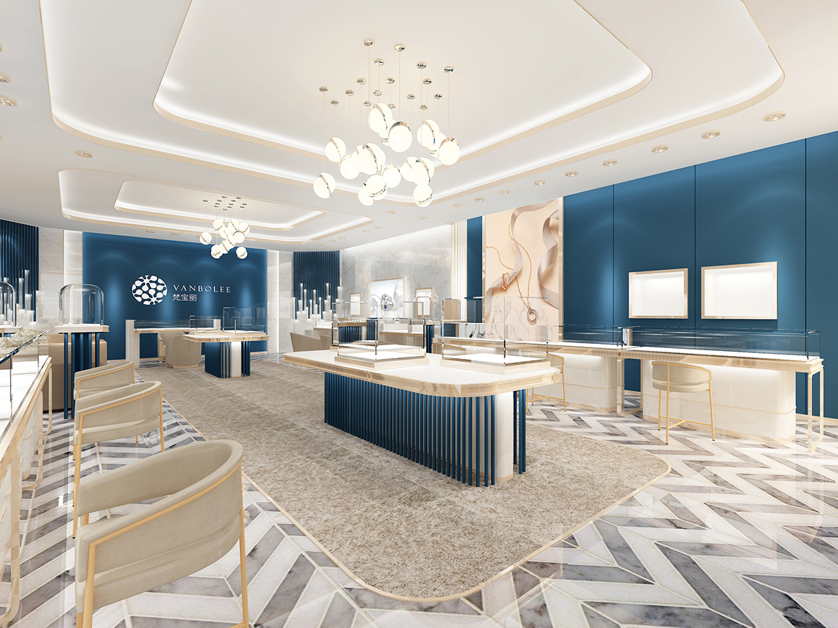 深圳梵宝丽高级钻石展厅SI形象空间设计