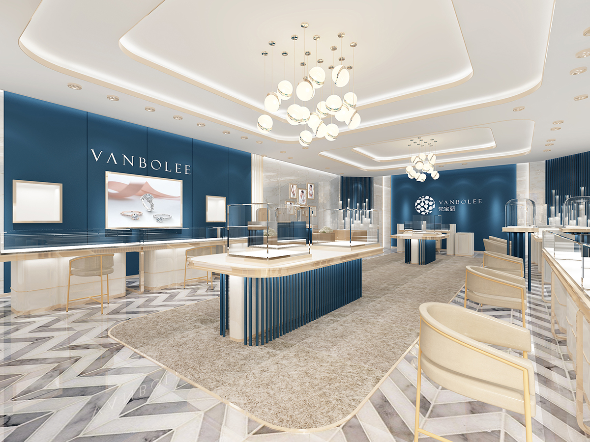 深圳梵宝丽高级钻石展厅SI形象空间设计