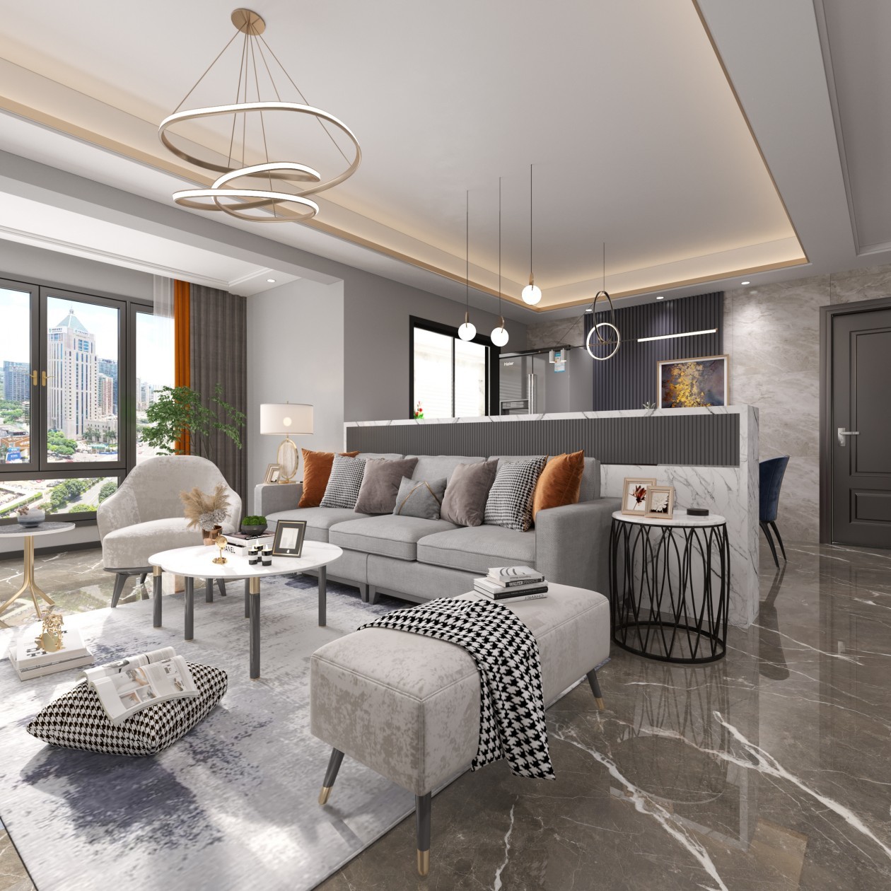 110平现代风格装修案例