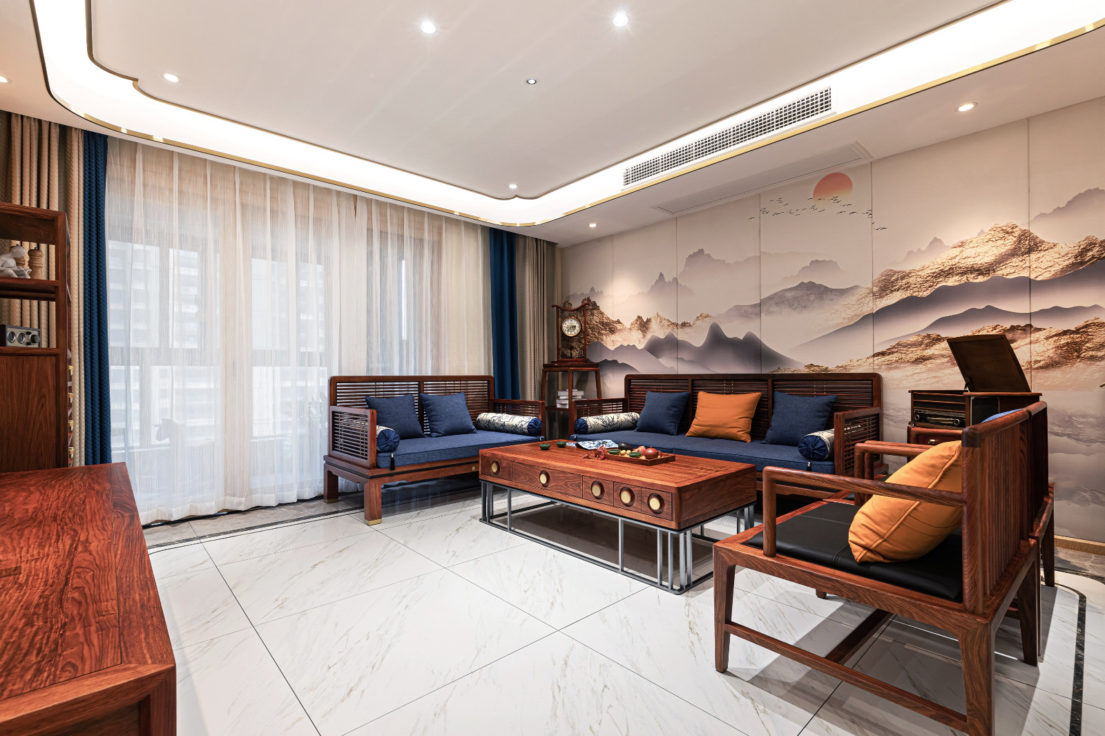 160平中式风格装修案例