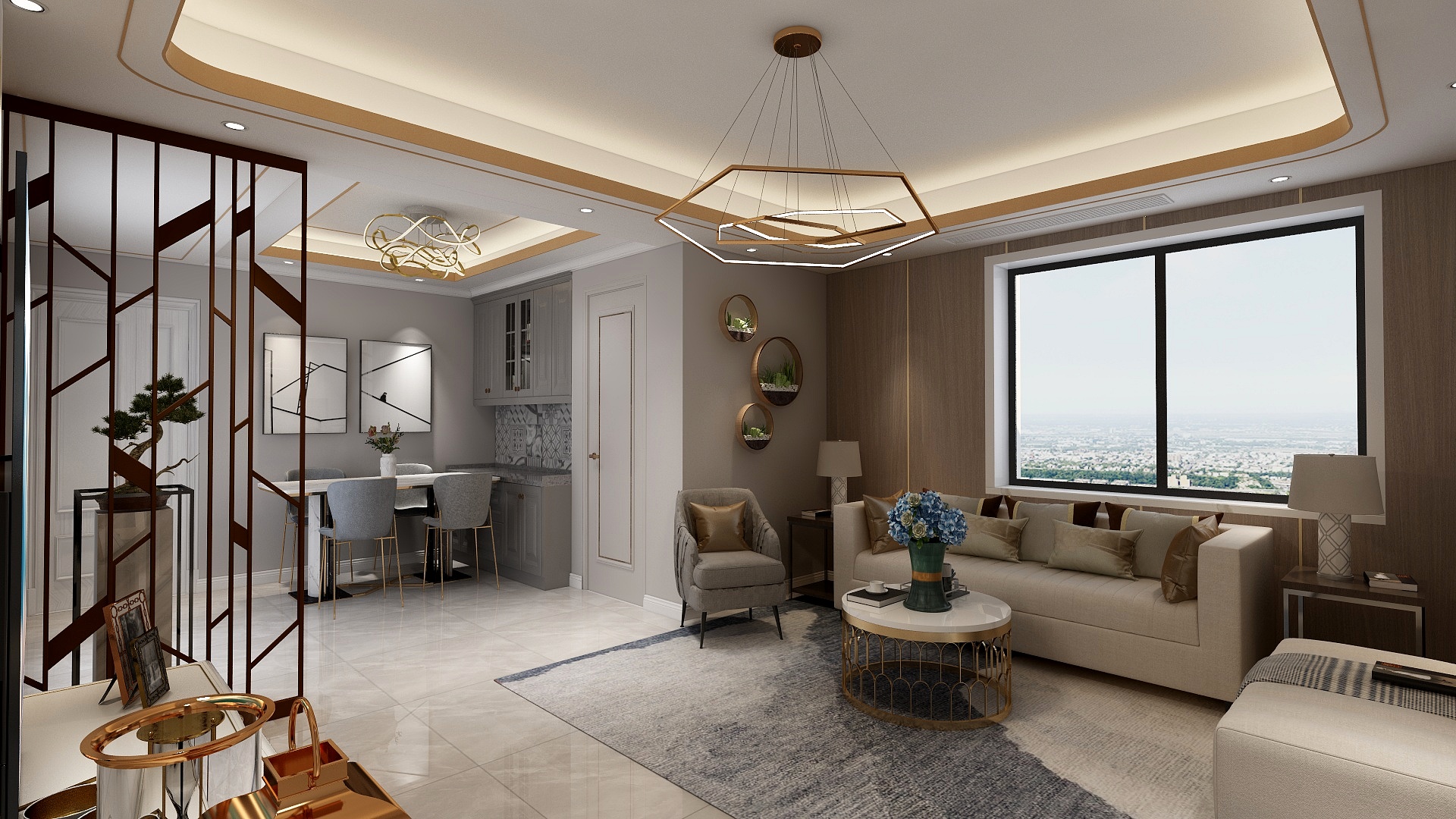 别再盯着北欧风啦，看看人家90平户型轻奢风