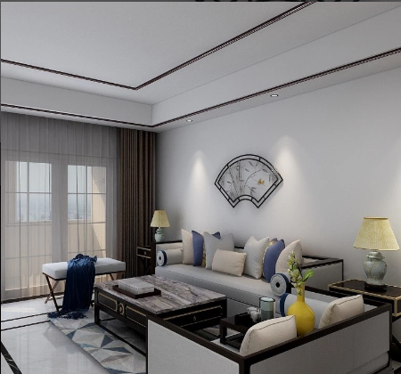 110㎡中式现代三居