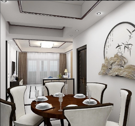 110㎡中式现代三居