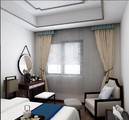 110㎡中式现代三居