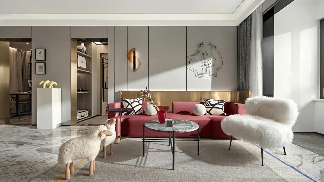 70㎡现代轻奢，时尚华丽的设计，低调温馨好高级