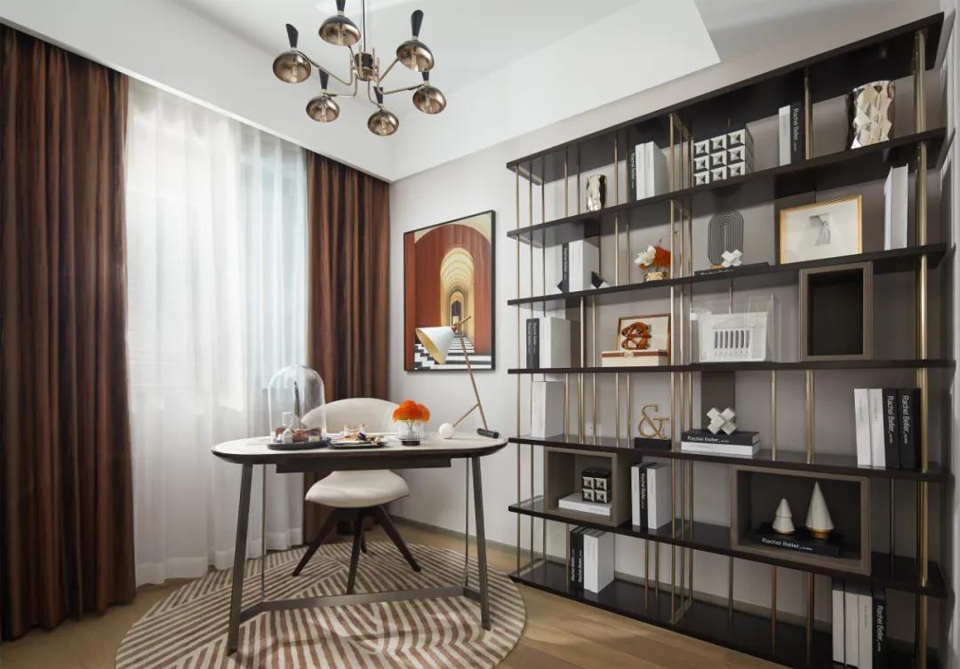 115㎡现代轻奢，高级灰里的一抹橙，华丽高级很漂亮