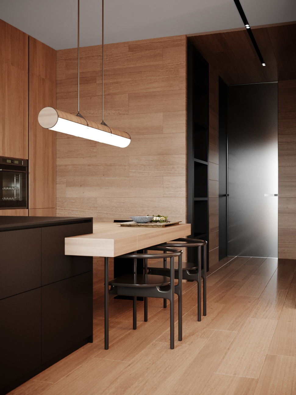 现代简约北欧风木色调小户型公寓住宅