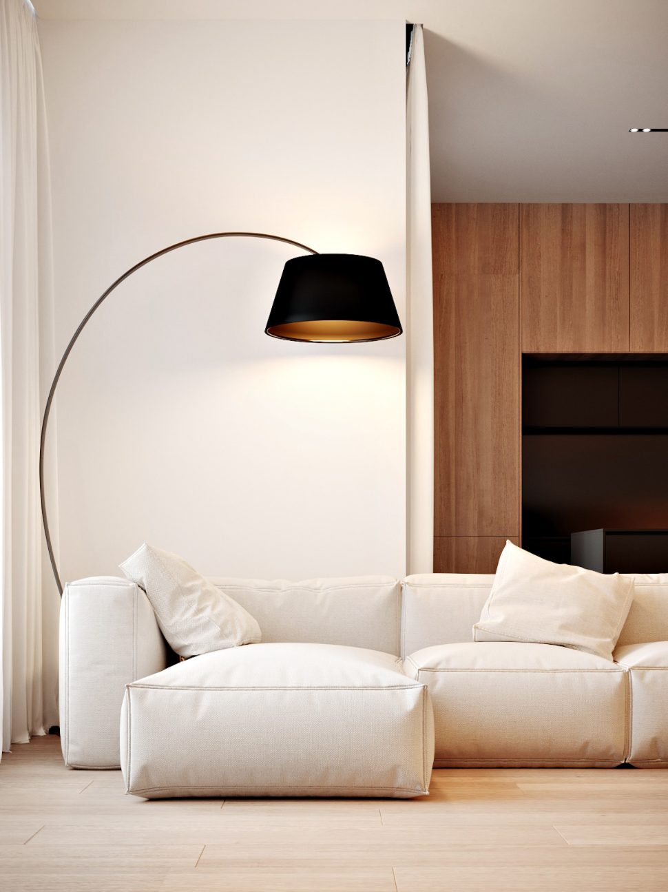 现代简约北欧风木色调小户型公寓住宅