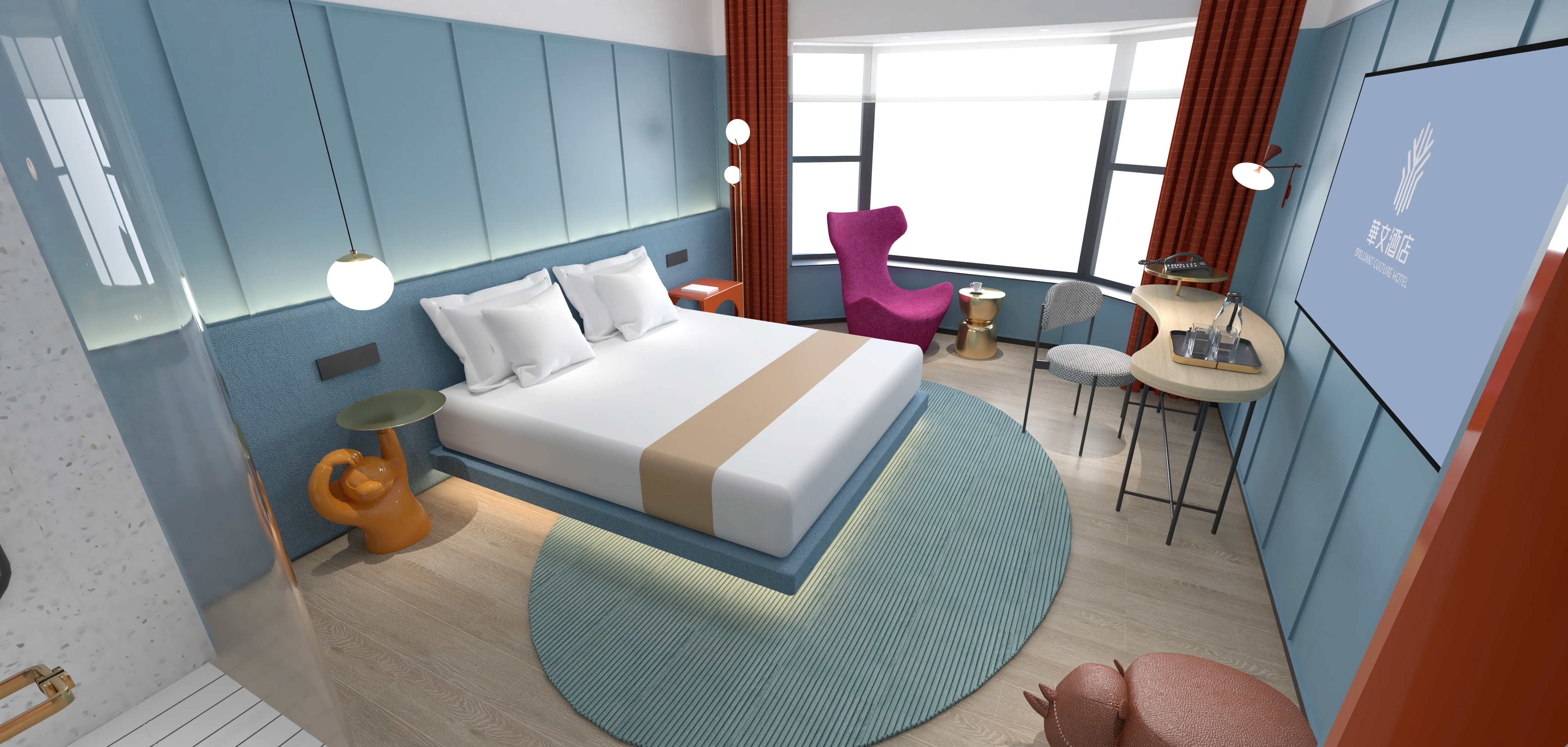 北京市中心酒店项目局部空间设计改造