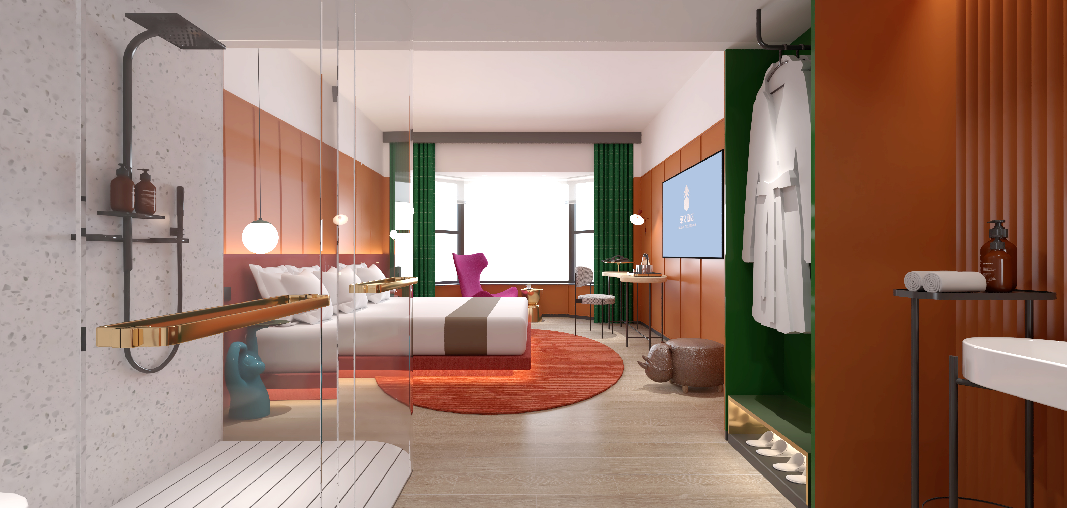 北京市中心酒店项目局部空间设计改造