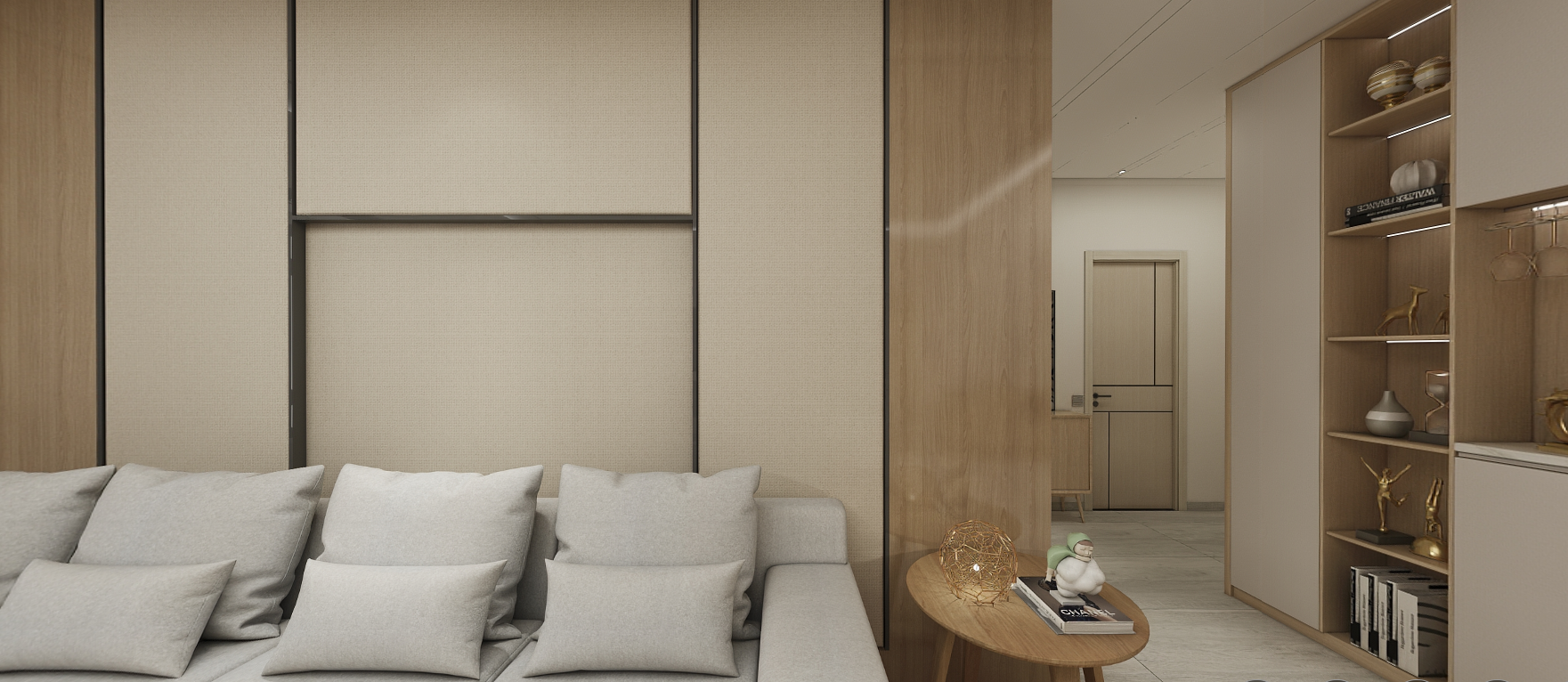 简洁的造型和色彩的沉静，给人以宽敞明亮的视觉感受。